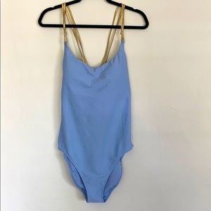 Light blue one piece swimsuit